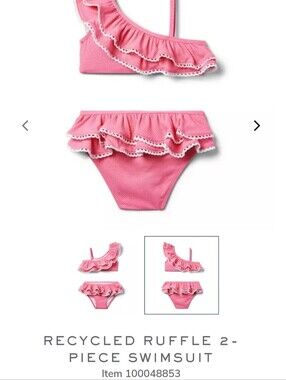Janie & Jack Ruffled Bathing Suit Size 7yr NEW with Tags